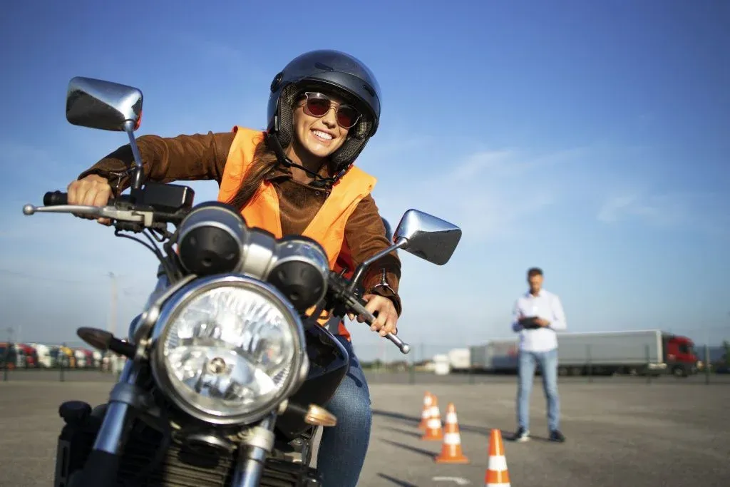 Motorcycle driving school.